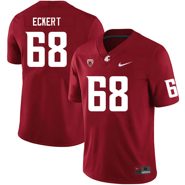 Men #68 Alec Eckert Washington State Cougars College Football Jerseys Sale-Crimson